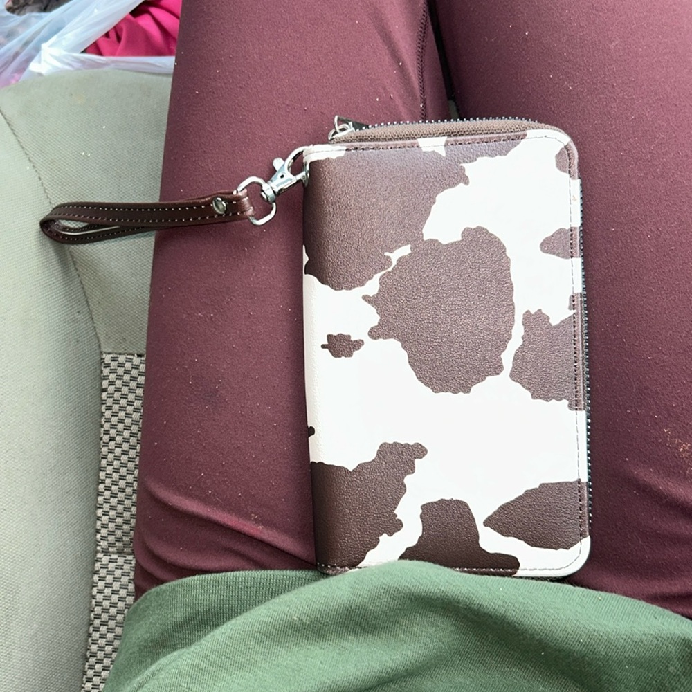 Cow print wallet